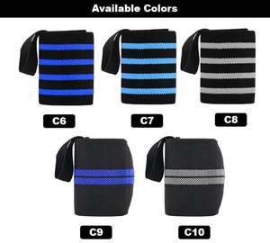 Logo personalizzato Fitness Safety Nylon elastico palestra sport Deadlift supporto per il polso Powerlifting sollevamento pesi fasce da polso - Product Image 5