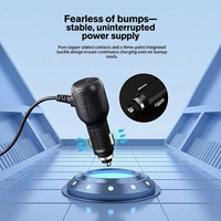 Adaptador Universal para Encendedor de Cigarrillos de Auto, 12V 24V a 5V, Fuente de Alimentación USB C, Cargador para Auto con Cable para GPS DVR, Certificado