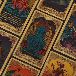 Baraja de <span class=keywords><strong>tarot</strong></span> completa de los mitos de Cthulhu, 78 cartas con guía, juego de adivinación de fantasía oscura - Product Image 5