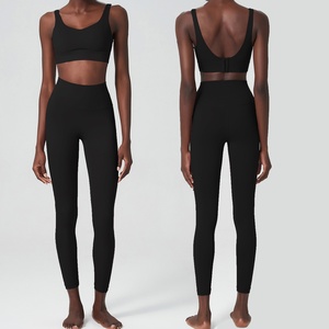 Châu Âu Mỹ Phụ Nữ Cộng Với Kích Thước Rắn Mô Hình Yoga Trang Phục Thiết Lập Thể Thao Thể Dục Hai Mảnh Áo Ngực Quần Phòng Tập Thể Dục Thiết bị - Product Image 6