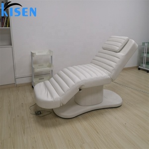 Table de massage électrique de luxe KISEN, de haute qualité, durable, avec base blanche et dorée, pour les soins de beauté, les traitements et les soins du visage, pour les spas et les salons. - Product Image 1