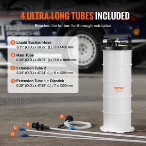 เครื่องแยกของเหลว1.74แกลลอน (6.5ลิตร) เครื่องเปลี่ยนถ่ายน้ำมันเครื่องแบบแมนนวลพร้อมก้านวัดระดับน้ำมันสำหรับผลิตภัณฑ์ดูแลรถยนต์ DB - Product Image 4