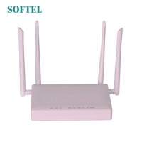 XPON 2GE WiFi ONU dengan VOIP, Router ONT GPON EPON Mode Ganda OEM untuk Peralatan Serat Optik FTTH
