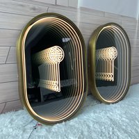 Miroir LED Infinity personnalisé avec cadre de lettres Image personnalisée Logo Cool Infinite Lampe tunnel LED pour entreprise Enseigne au néon