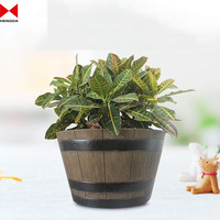 Pot de fleurs en plastique imitation bois, taille King Size, pour plantes vertes, grand pot à bonsaï, grand pot de fleurs en plastique