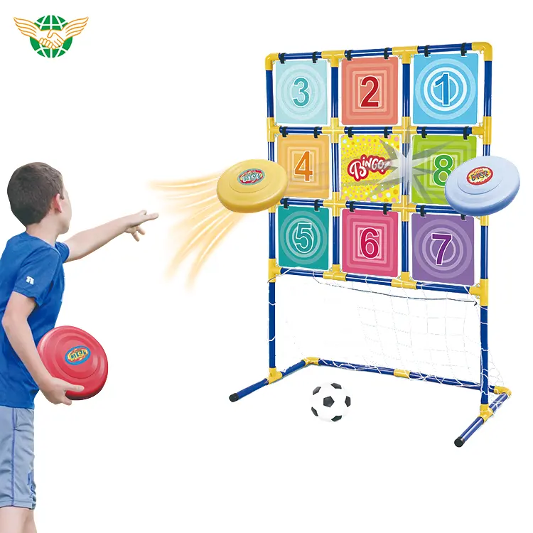 Nuovi giocattoli sportivi 8 In 1 Set da gioco per Sport all'aria aperta con gioco di lancio Badminton e basket gioca a disco volante Set da gioco per Ki