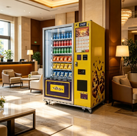 Distributeur automatique de snacks en métal sans personnel 24h/24 pour centre commercial, avec refroidissement par compresseur SDK, capacité de 300 à 600 pièces
