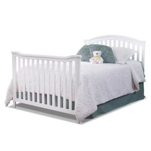 Cuna y cambiador 4 en 1 convertible moderno de madera maciza gris para bebés y niños pequeños, ideal para uso en hoteles - Product Image 2