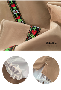 Abito Dirndl in Velluto per Donna, Ispirato <span class=keywords><strong>a</strong></span> <span class=keywords><strong>Film</strong></span> e Serie TV, Costume Bavarese Tedesco per Oktoberfest, Halloween, Feste in Maschera, Completi per Adulti - Product Image 3