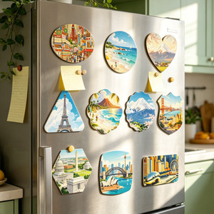 New Sublimation Fridge Magnet Blank - DIY Custom Aluminum Custom Metal Magnet Refrigerator Magnet Decor For Promo <b>Gift</b> Souvenir - Product Image 5