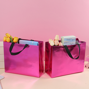 Vibrant Gradient Storage <b>Bags</b>-Laminated Waterproof <b>Foldable</b> Portable-for Parties Shopping Christmas Gifts - Product Image 3