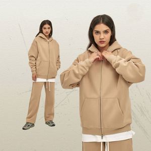 Sweat à capuche de luxe 380 g/m² en molleton bouclette unisexe, style hip-hop, streetwear, personnalisable avec logo, pour hommes - Product Image 6