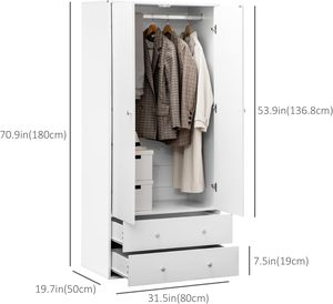 Kleider schrank mit Schubladen für Schlafzimmer - Product Image 4