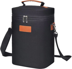 Toptan özel yüksek kalite tek omuz Oxford + EPE köpük + alüminyum folyo şarap soğutucu çantası 4 şişe kırmızı şarap Tote termal - Product Image 3