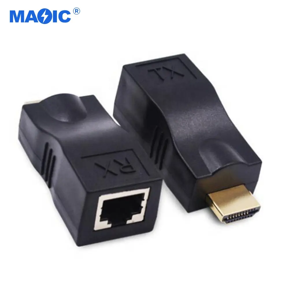 Promozione OEM 4K HDMI Extender a RJ45 convertitore cavo di rete singolo per supporto distanza di trasmissione 30M Extender HDMI 1080P