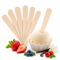 Bâtonnets de crème glacée aromatisés en bois, disponibles en plusieurs saveurs, à associer librement avec la crème glacée pour un mélange de saveurs délicieux.