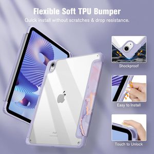 Étui à Trois Volets pour <span class=keywords><strong>iPad</strong></span> (A16) 11e Génération 11 Pouces (2025) & <span class=keywords><strong>iPad</strong></span> 10e 10,9 Pouces (2022) Housse de Protection pour <span class=keywords><strong>iPad</strong></span> en Acrylique <span class=keywords><strong>Marbre</strong></span> Lilas - Product Image 2