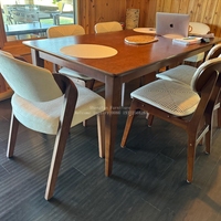 Table et chaises de salle à manger en bois de noyer de haute qualité à prix avantageux, style nordique, Angleterre, Grande-Bretagne, pour jardin, maison, hôtel, cuisine, bord de mer