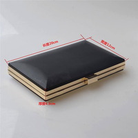 Grosir aksesoris tas tangan kustom dompet logam bingkai kotak Clutch bingkai