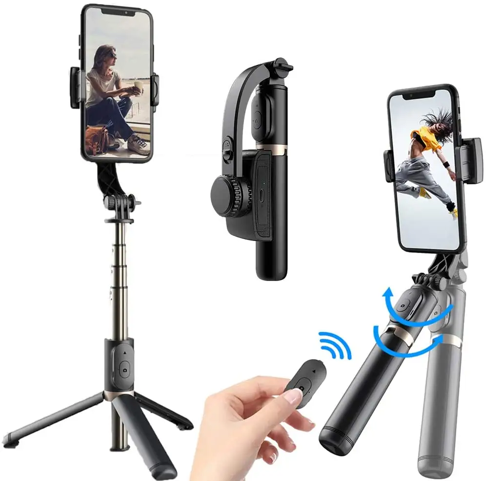 Best Sell Q08 Handheld 1 Axis Selfie Stick Mobile Phone Stabilizer Gimbal 360 Rotation Anti Shake for Vlog Live live Streaming