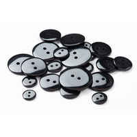 Botón de costura de resina de 2 agujeros transparente negro blanco redondo coser botón accesorios hechos a mano niños botón artesanías