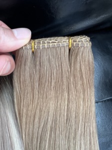 <span class=keywords><strong>Extensiones</strong></span> de Cabello de Alta Densidad <span class=keywords><strong>Cosidas</strong></span> a Mano con Doble Trama, Versión 2, Volumen Extra, Doble Costura - Product Image 5