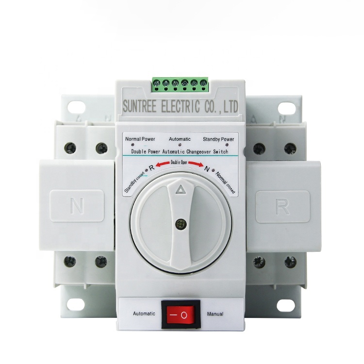 Suntree ATS 3 фазы AC микро цепи двойной мощность Авто переключатель 2 P 6A ~ 63A