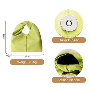 Soft <span class=keywords><strong>Dumpling</strong></span> Fashion 2024, último diseño, bolso de PU para mujer, venta al por mayor, fiesta, Etiqueta Privada, bolsos de lujo personalizados para mujer - Product Image 2