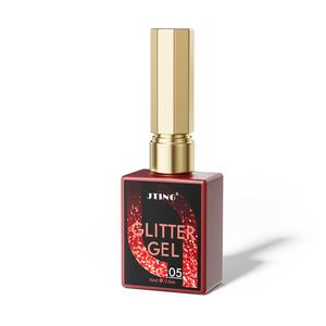 JTING – Lot de 8 vernis à ongles gel pailletés haute pigmentation, style Noël, couleurs scintillantes, étiquette privée OEM - Product Image 6