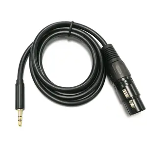 XLR 3针公母3.5毫米插孔至XLR音频电缆，用于麦克风扬声器声音控制台放大器XLR电缆连接器