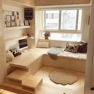 Meubles de chambre à coucher pour enfants Lit superposé en bois Ensemble de lits superposés pour enfants Rangement et escaliers - Product Image 3