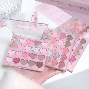 Paleta de sombras de ojos coreana de 20 colores, resistente al agua, mate y perlada, en tonos suaves de rosa y morado, para un look natural y delicado. - Product Image 3