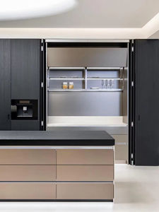 ตู้เก็บของแบบซ่อนพร้อมตู้ไวน์ในตัว ไฟ LED ชั้นวางของ และลิ้นชักเก็บของ - Product Image 4