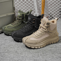 Nouvelles bottes tactiques pour hommes de grande taille, chaussures de sport décontractées pour l'extérieur, chaussures de travail, bottes de randonnée confortables