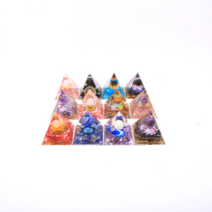 Wholesale Crystal Sphere Energy Pyramide Orgonite Healing <strong>Stones</strong> Orgone Pyramids for Decoration - Product Image 2