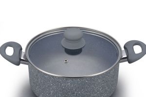 Olla de aluminio antiadherente con revestimiento de mármol y protector de silicona, utensilios de cocina - Product Image 5