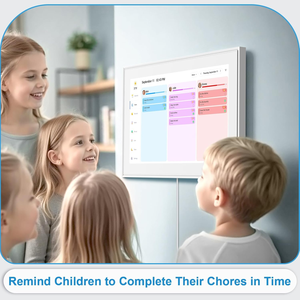 Modern Smart <b>Digital</b> Photo Frame Desk <b>Clock</b> Calendar WiFi Weather Station Electronic Calendar Alarm MP3 Touchscreen Home Decor C - Product Image 3
