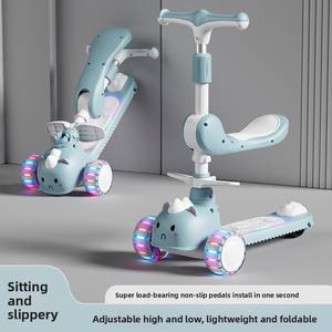 <span class=keywords><strong>Trottinette</strong></span> pour bébé convertible à <span class=keywords><strong>3</strong></span> <span class=keywords><strong>roues</strong></span> pour les enfants de 1 à 5 ans, pliable et anti-basculement, <span class=keywords><strong>avec</strong></span> lumière musicale - Product Image 3