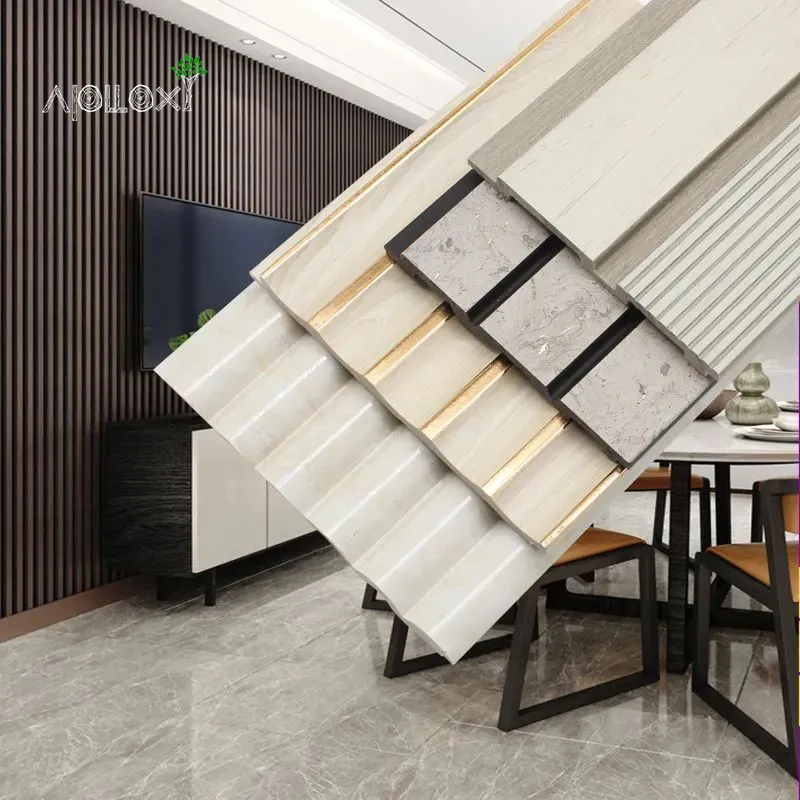 Apolloxy Decor Decoration Fluted Paneling Panels Indoor Ps Pvc Wpc Wall Panel 300 Mm