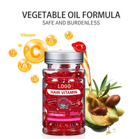 Capsules d'huile capillaire naturelle et biologique à marque privée pour la croissance des cheveux, sérum de traitement capillaire