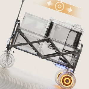 Carrito Plegable Eléctrico de Acero para Exteriores con Ruedas Todoterreno, Portavasos, Capacidad de 100-149L, Carrito Portátil para Deportes y Camping - Product Image 6