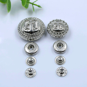 Custom High Quality Alloy Metal Rhinestone Snap Fastener <strong>Buttons</strong> Big Four Parts Press Spring <strong>Button</strong> for Clothes Down Jacket - Product Image 2