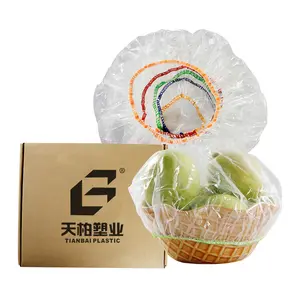 Re-Usable Plastic Bowl Covers with Elastic Edging Reusable Food Cover for Household Food Storage