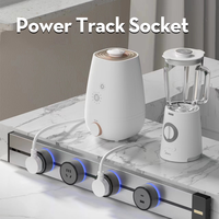 Stopkontak soket dinding sistem jalur daya Universal terpasang di meja elektrik kualitas tinggi dengan 3 adaptor Multi