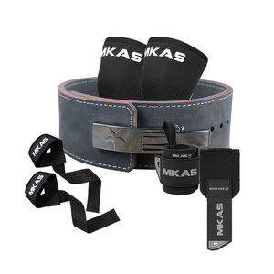 MKAS süet dana eşit genişlik deri ağır kaldırma Deadlift destek spor kaldırma kemer ağırlık kaldırma kol kemeri - Product Image 1