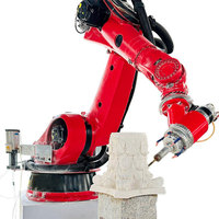 Bras robotique HongYi Sculpture en marbre 3D Routeur CNC 7 axes Gravure sur granit Sculpture sur pierre Machine robotique à vendre