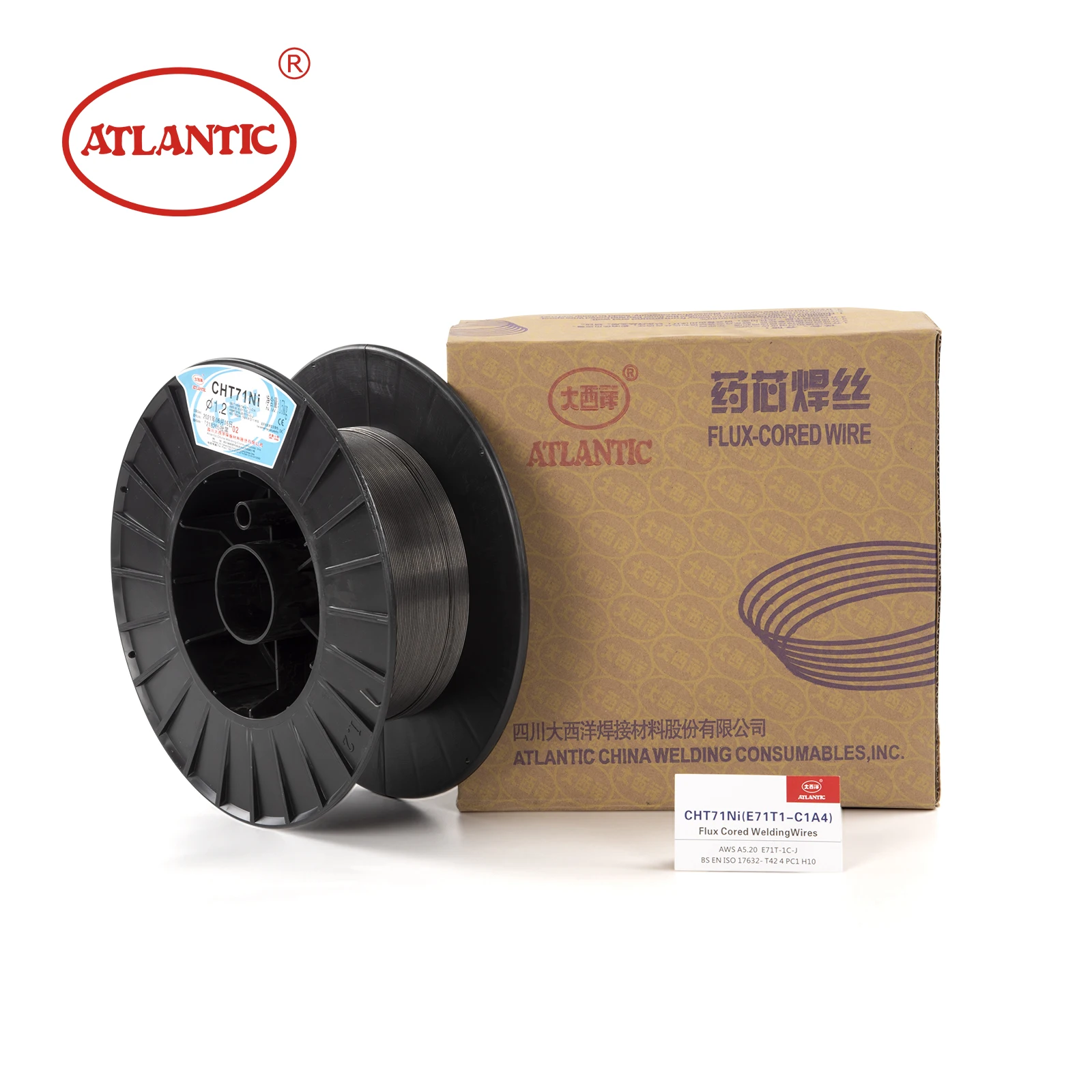Сварочная проволока ATLANTIC OEM OBM, 1,2 мм, 1,4 мм, 1,6 мм, A5.20 E71T-1C-J, E71T1-C1A4 флюс, сварочная проволока с сердечником