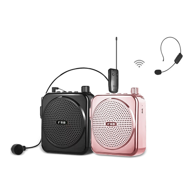 2 in 1 Mini Louder Speaker with Headset Microphone for 5.0 & Rechargeable Battery for Classroom and Tour Guide Use