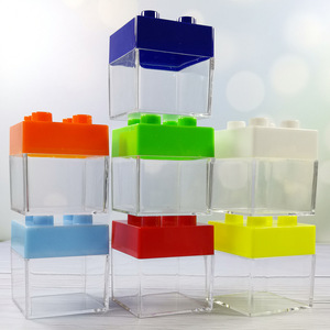 Boîtes à dragées colorées en forme de blocs de construction, boîtes à dragées pour mariage, contenants à bonbons - Product Image 5