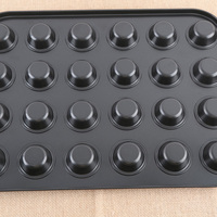 Moule à mini-cupcakes 24 cavités, antiadhésif, en acier au carbone, pour muffins
